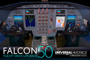 Universal Avionics InSight™ Display System Selected by MC2 for Falcon 50 Upgrade