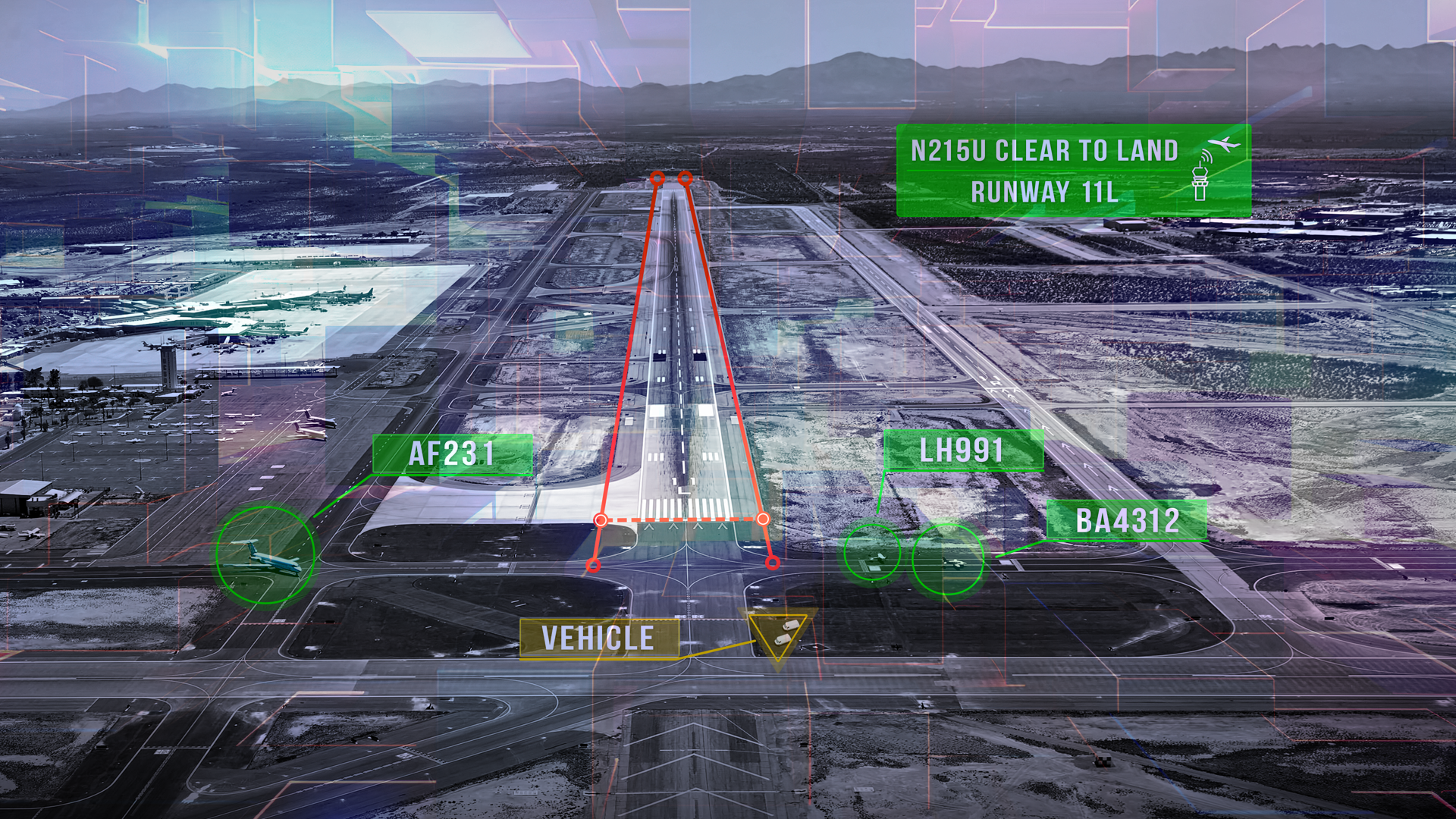Vision to Reality Concept - Aperture Visual Management System with traffic, object identification and taxi assist
