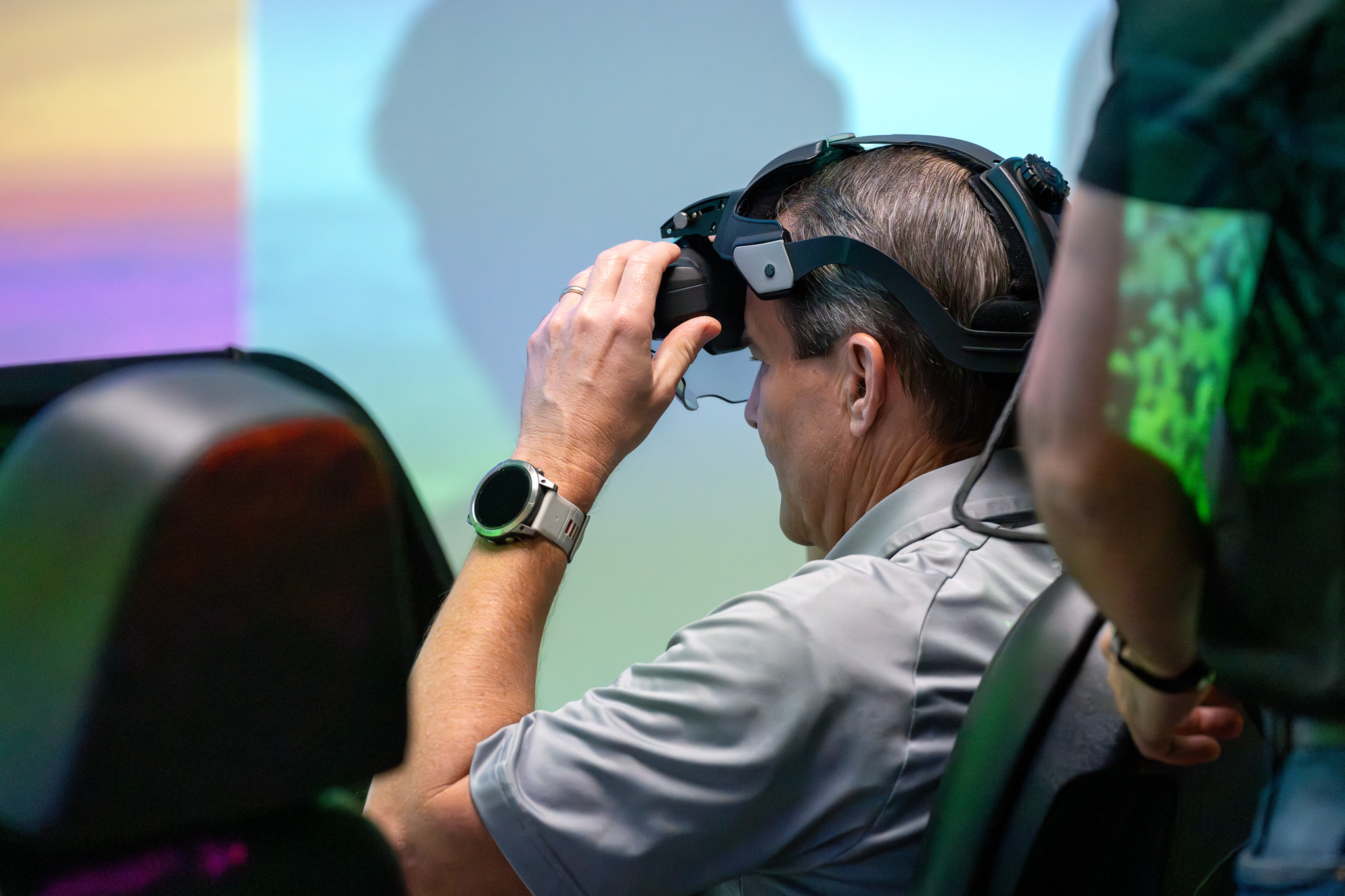 ClearVision Enhanced Flight Vision System SkyLens head-wearable display demo