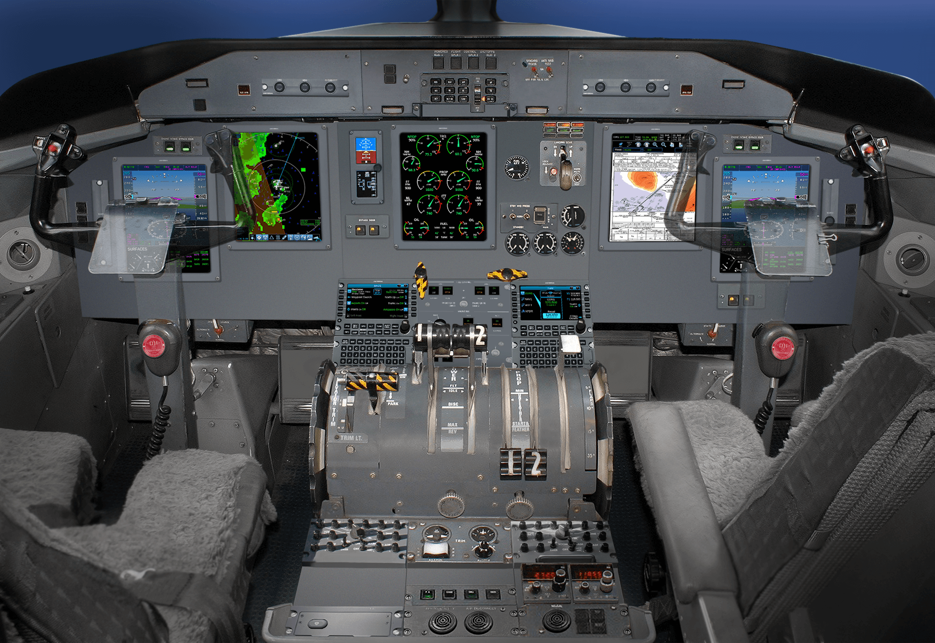 De Havilland Canada Dash-8 with Universal Avionics InSight flight deck upgrades